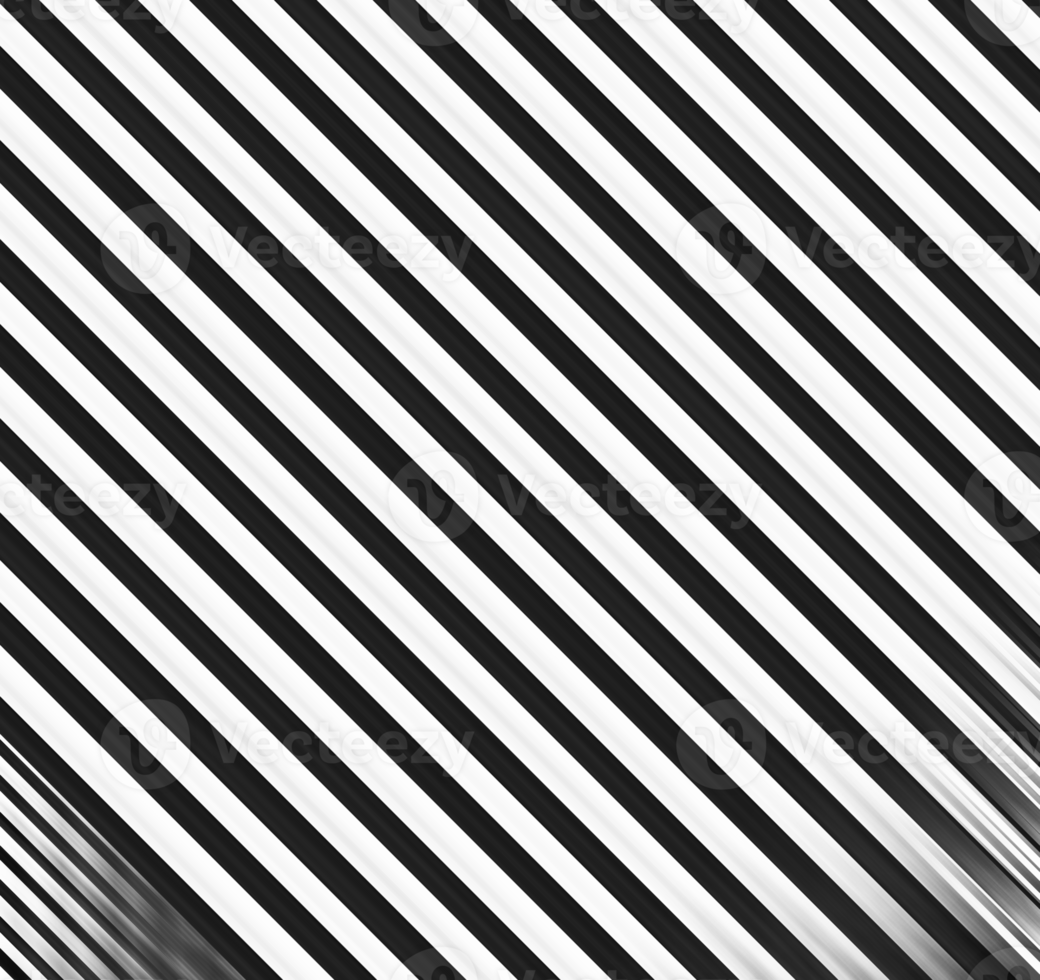 Black and white striped abstract background overlay. Motion effect. PNG graphic illustration with transparent background.