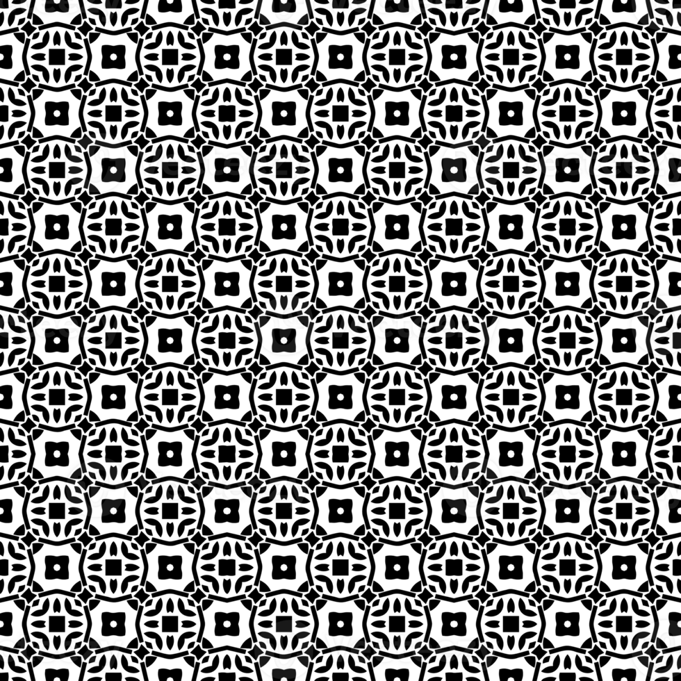 Black seamless abstract pattern. Overlay for background and backdrop. Ornamental design. PNG graphic illustration with transparent background.