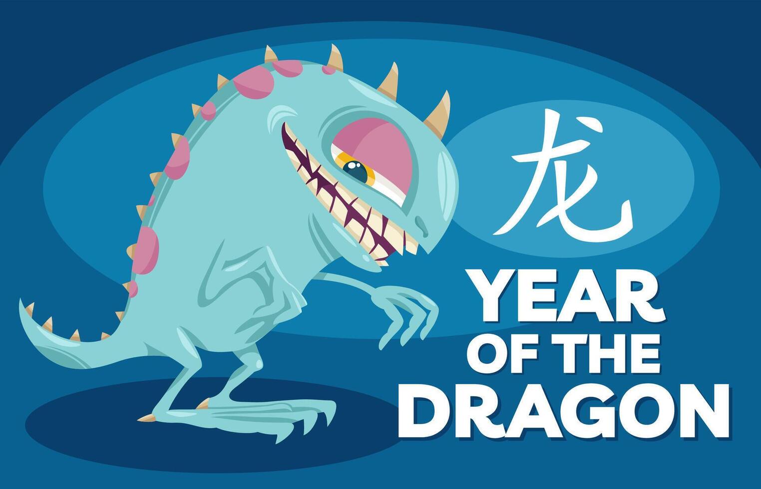 chino nuevo año diseño con dibujos animados continuar personaje vector