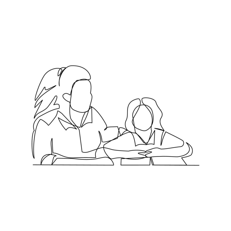 Mother and her child vector illustration