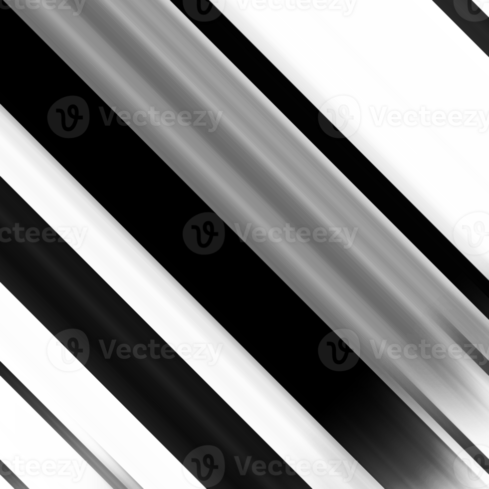 Black and white striped abstract background overlay. Motion effect. PNG graphic illustration with transparent background.