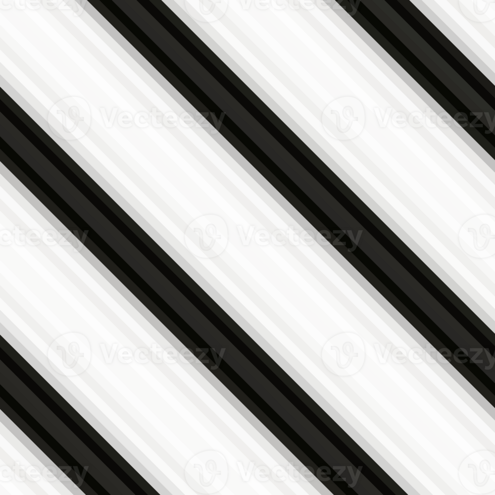 Black and white striped abstract background overlay. Motion effect. PNG graphic illustration with transparent background.