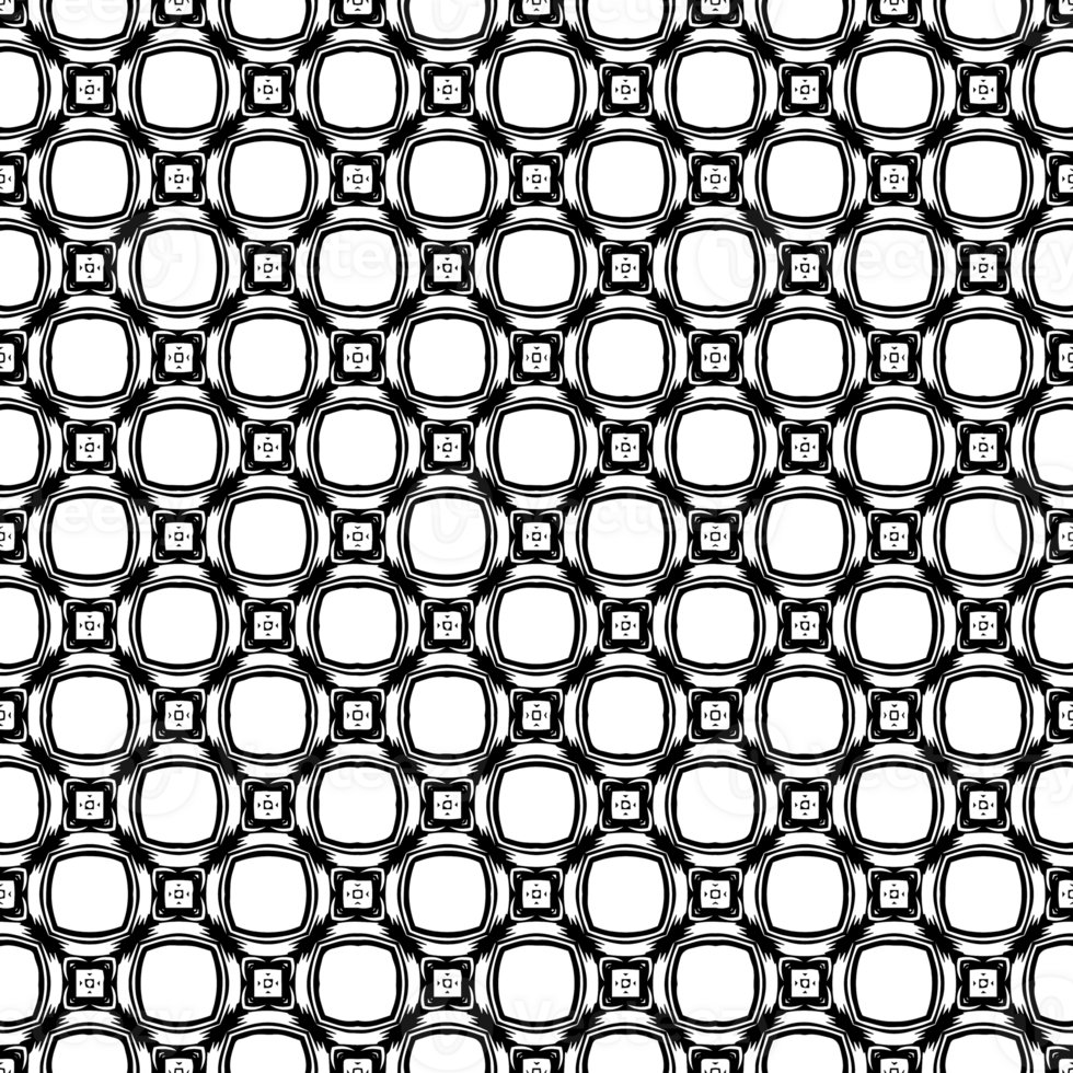 Black seamless abstract pattern. Overlay for background and backdrop. Ornamental design. PNG graphic illustration with transparent background.