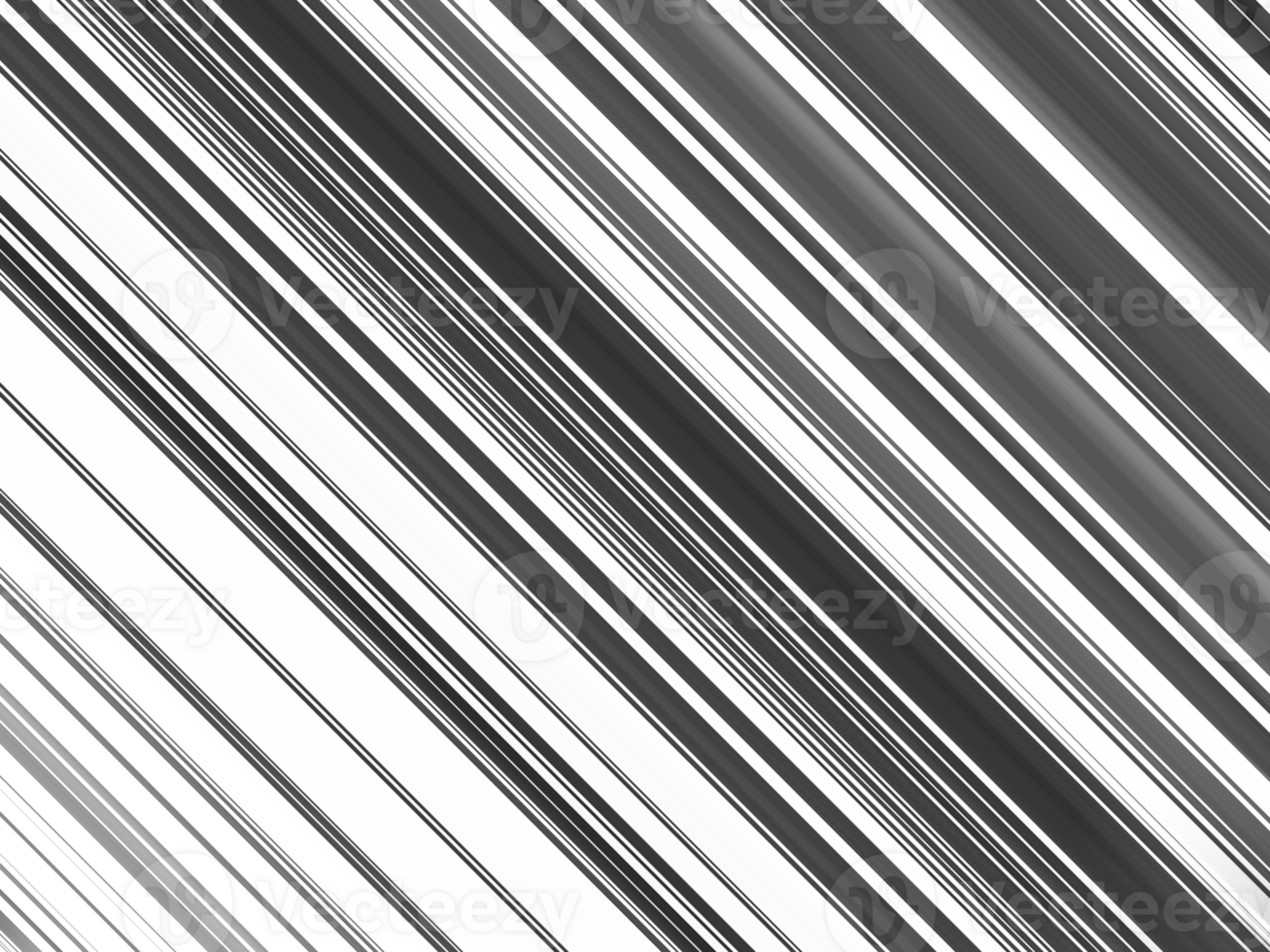 Black and white striped abstract background overlay. Motion effect. PNG graphic illustration with transparent background.