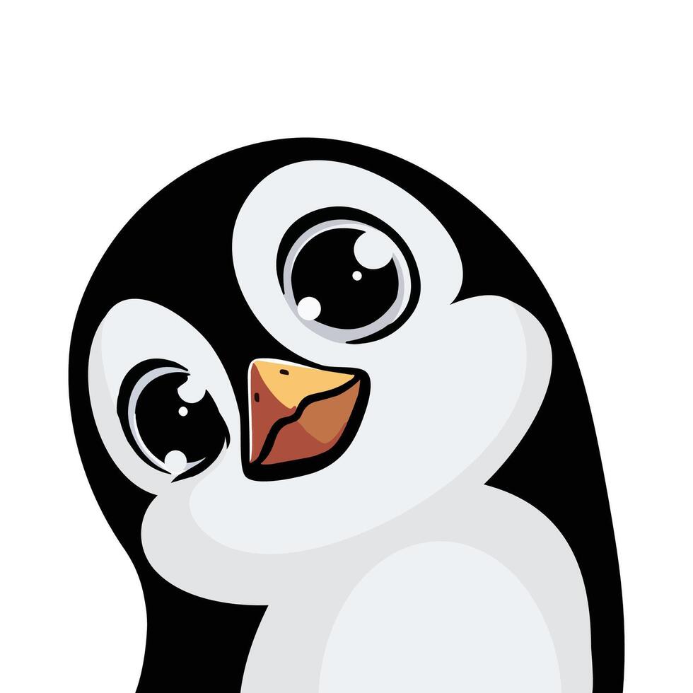 Cute penguin Tilting His Head vector