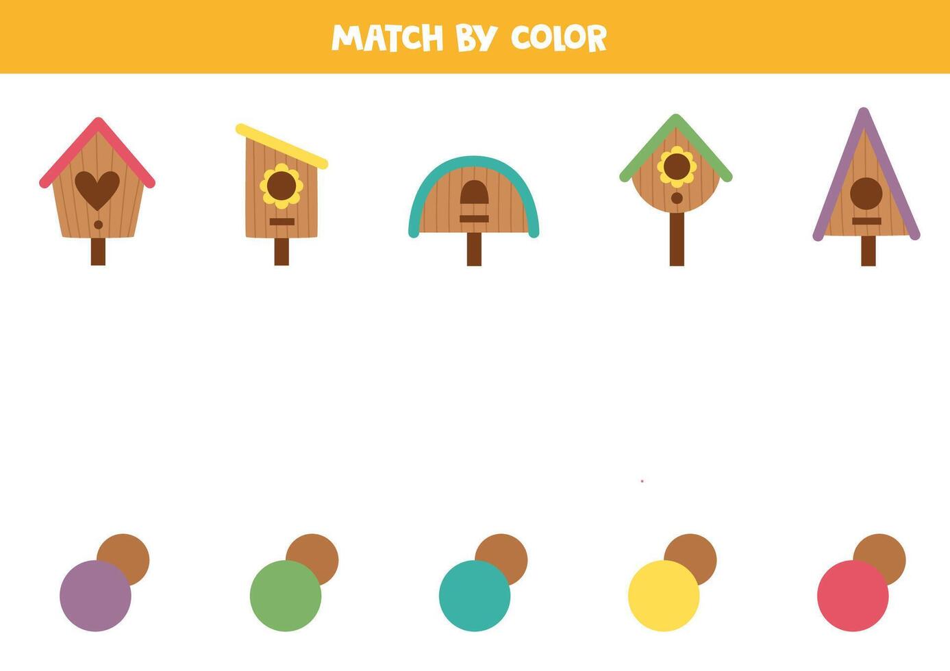 Match flowers and butterflies by color. Matching game. vector