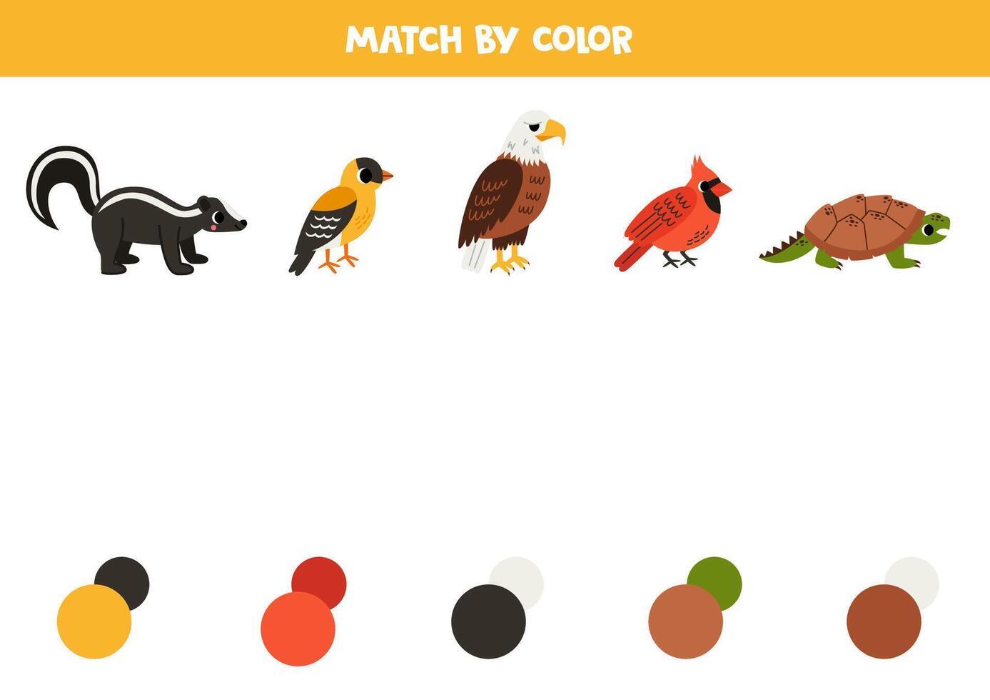 Match flowers and butterflies by color. Matching game. vector