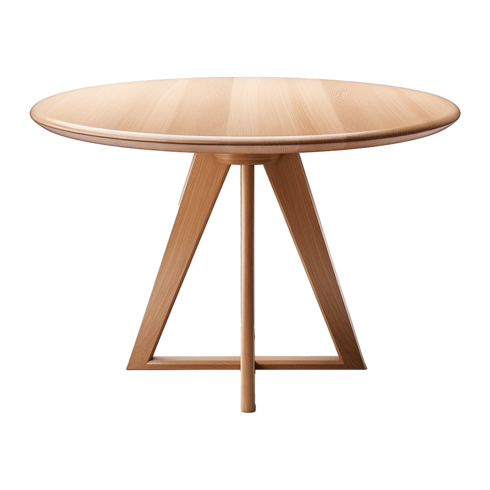 AI generated Modern round table isolated on transparent background png