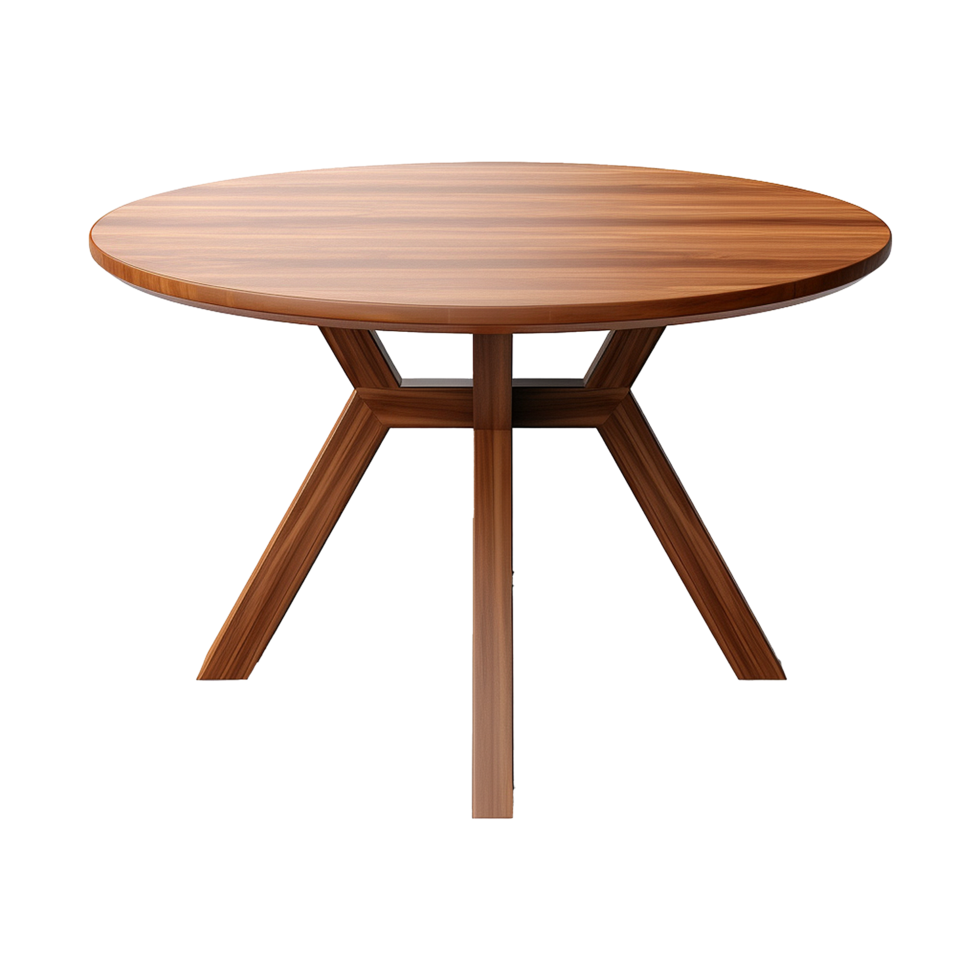 AI generated Modern round table isolated on transparent background png