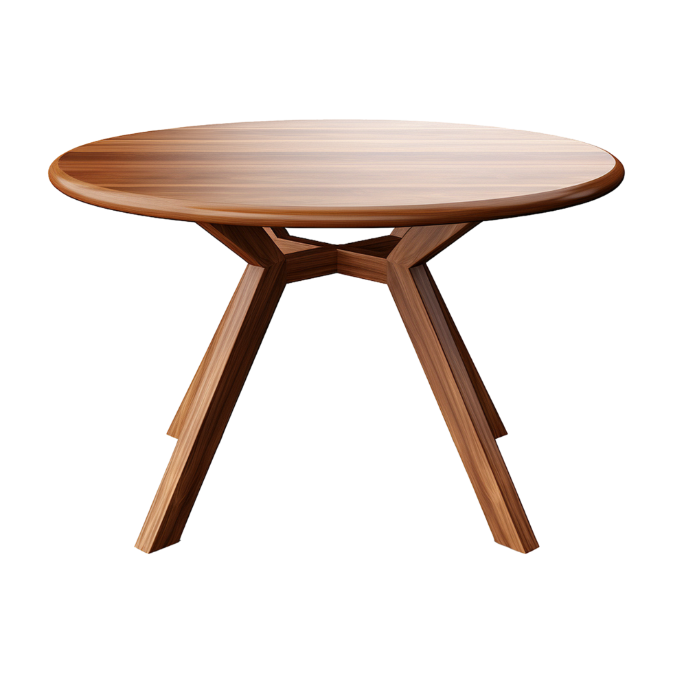 AI generated Modern round table isolated on transparent background png