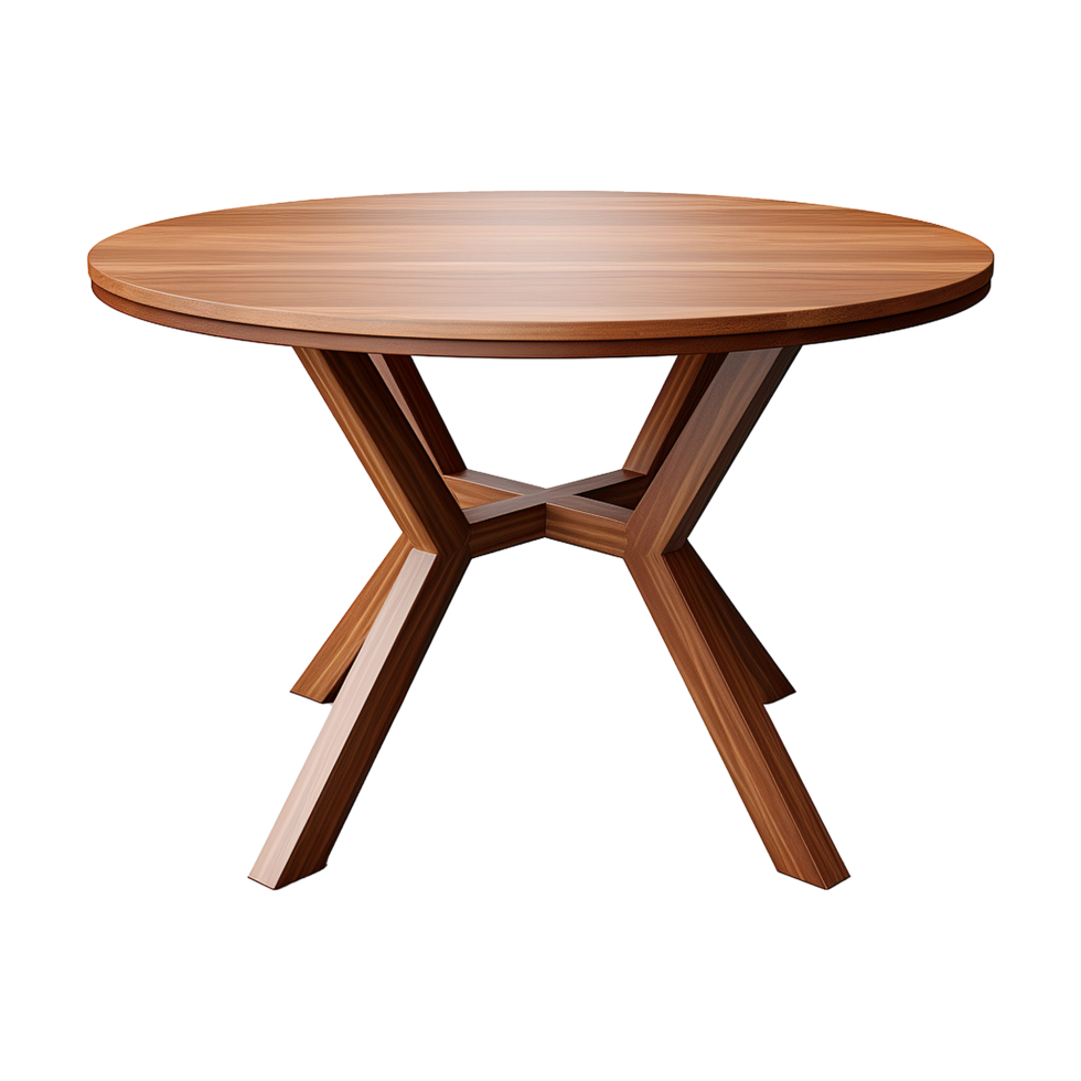AI generated Modern round table isolated on transparent background png