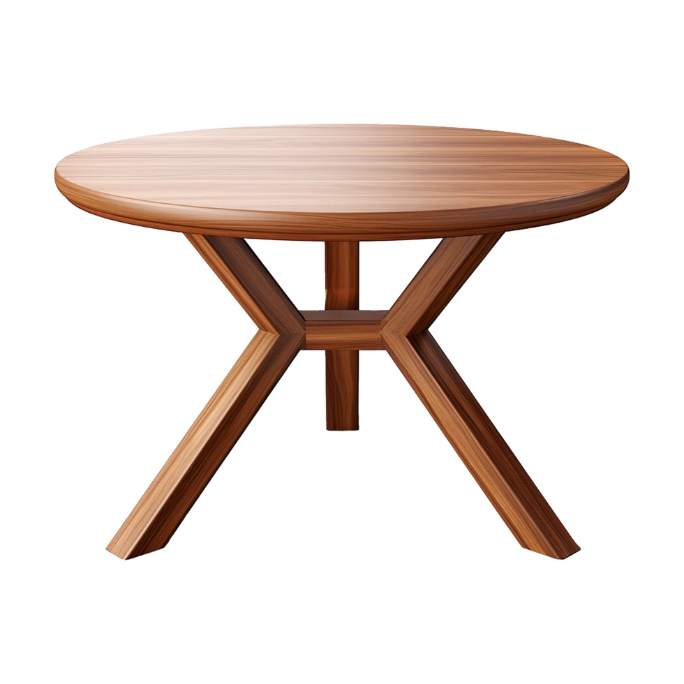 AI generated Modern round table isolated on transparent background png