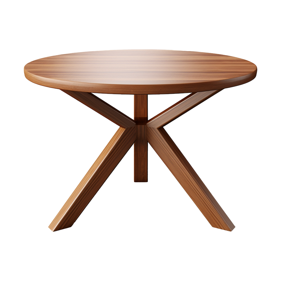 AI generated Modern round table isolated on transparent background png