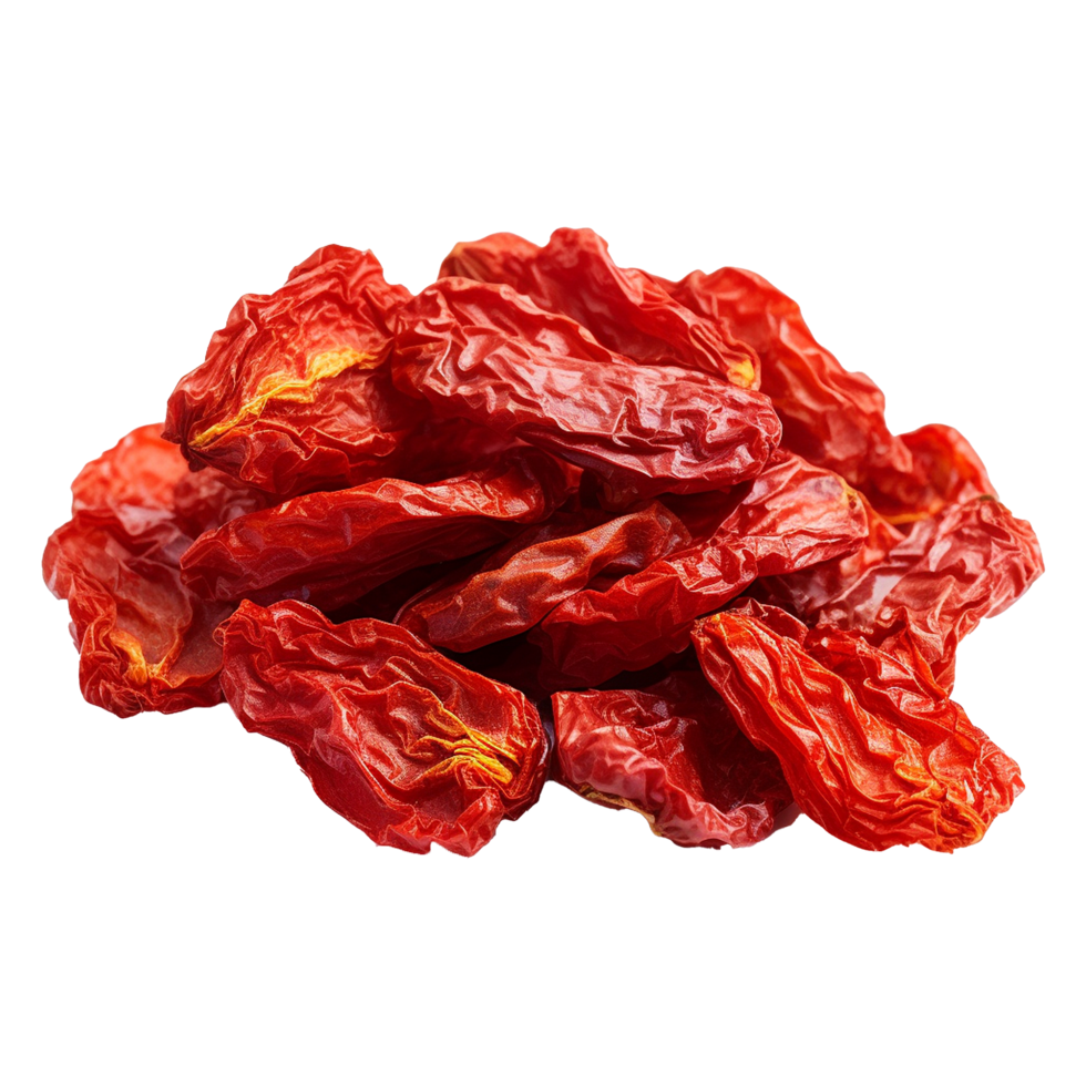AI generated Sun dried tomatoes isolated on transparent background