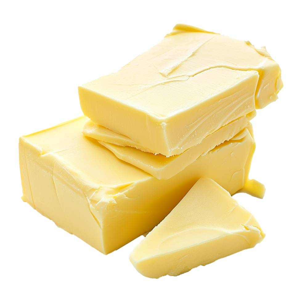 AI generated Slices of Butter isolated on transparent background png