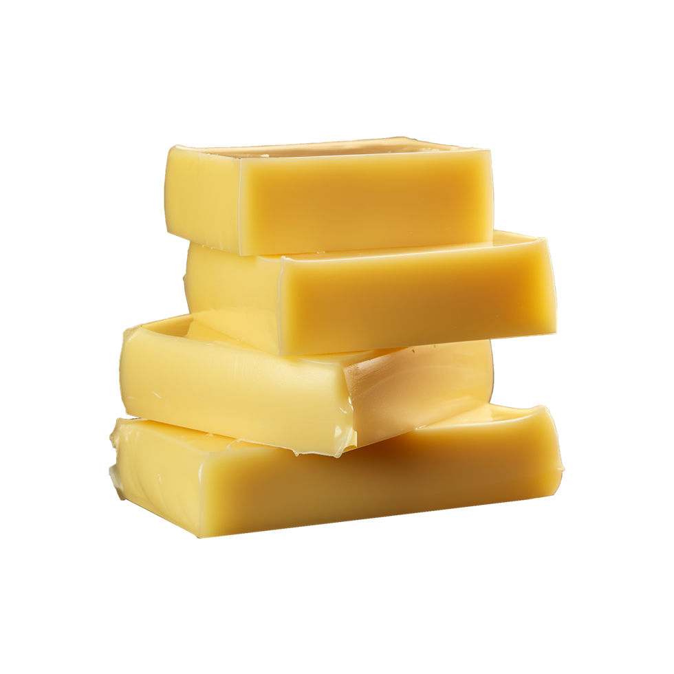 AI generated Slices of Butter isolated on transparent background png
