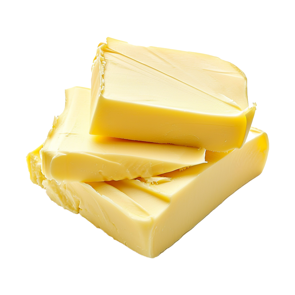 AI generated Slices of Butter isolated on transparent background png