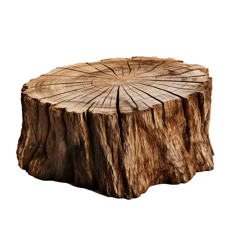 AI generated Tree stump png isolated on transparent background