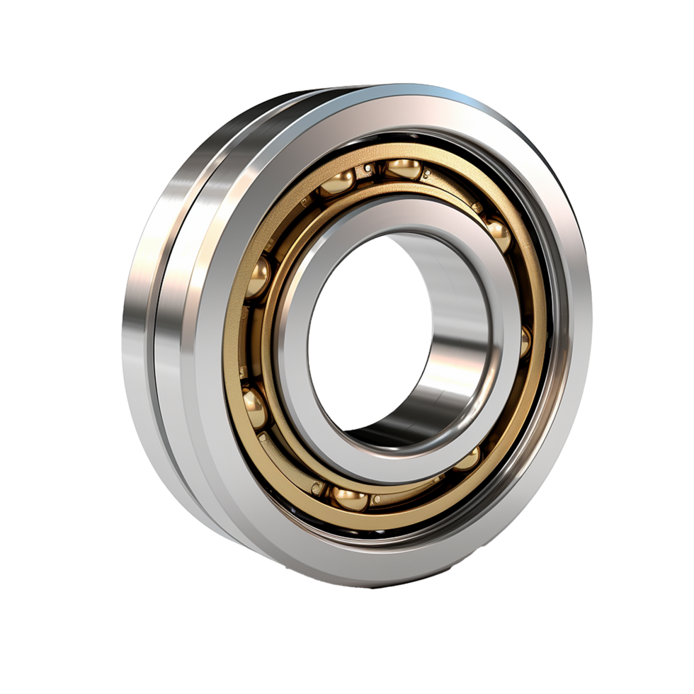 AI generated Ball bearing made of bronze png isolated on transparent background