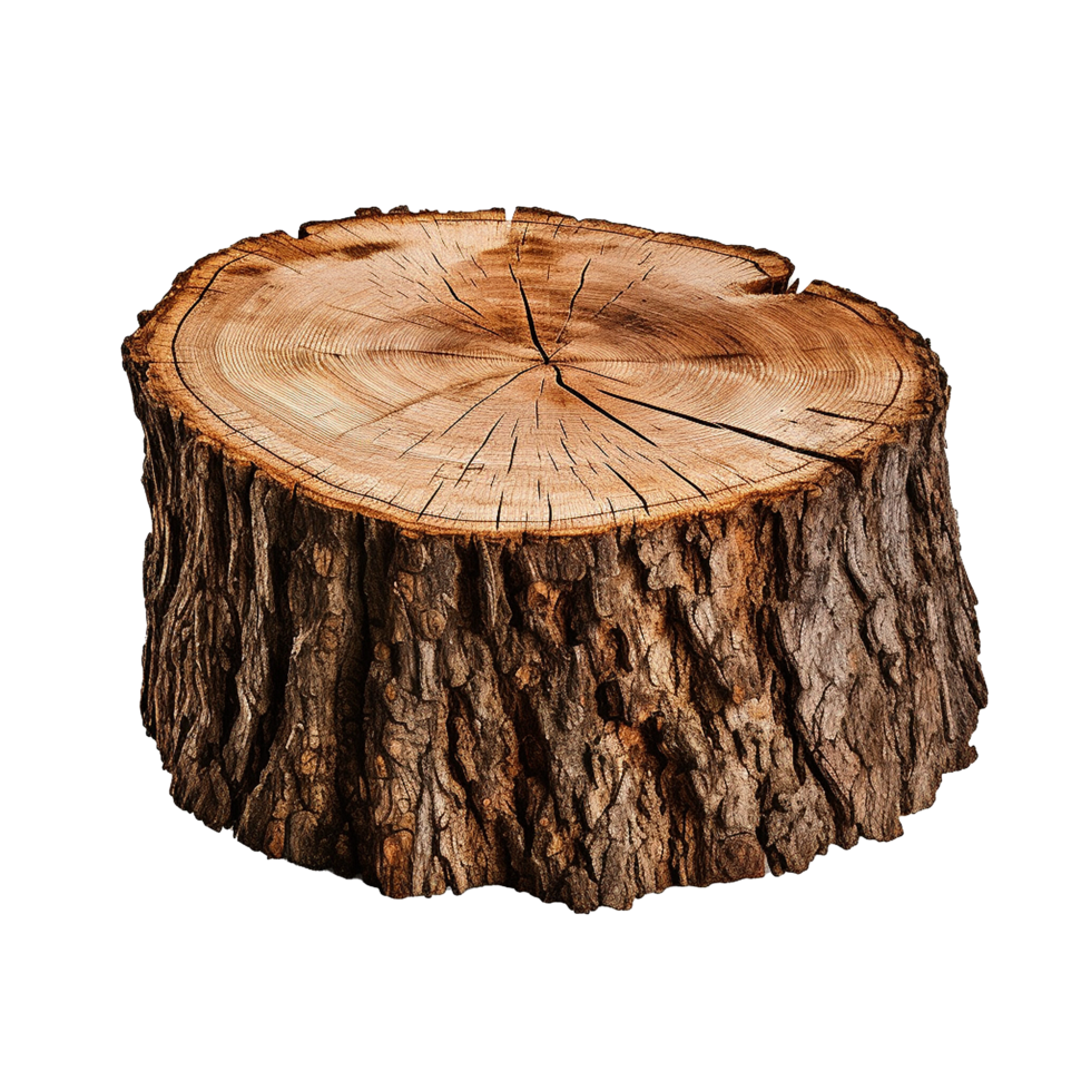AI generated Tree stump png isolated on transparent background