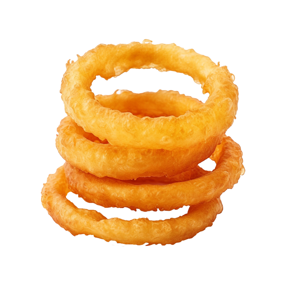 AI generated Fried onion ring isolated on transparent background png