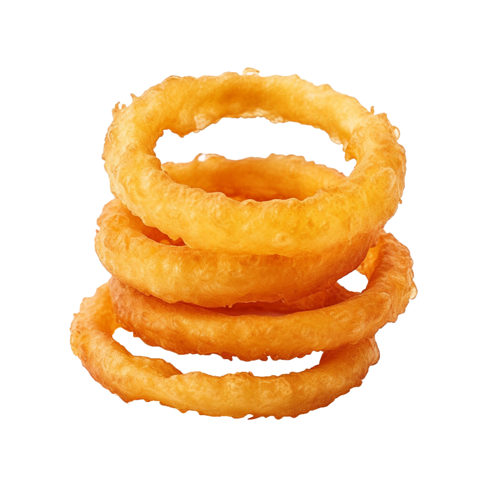 AI generated Fried onion ring isolated on transparent background png