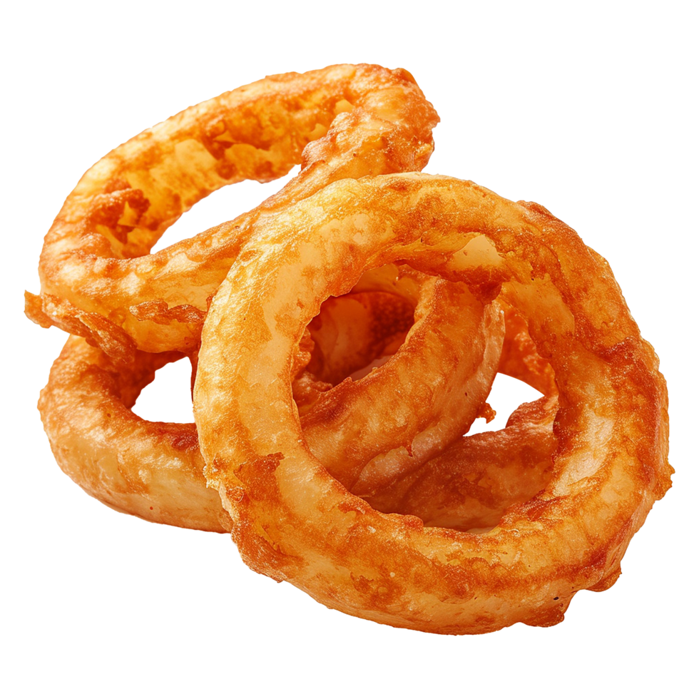 AI generated Fried onion ring isolated on transparent background png