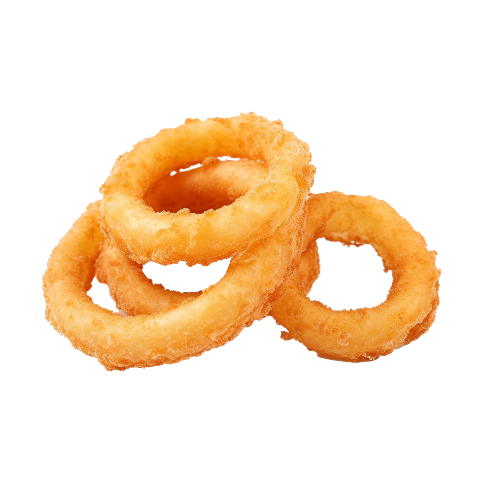 AI generated Fried onion ring isolated on transparent background png
