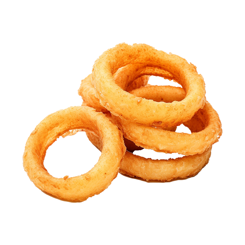 AI generated Fried onion ring isolated on transparent background png