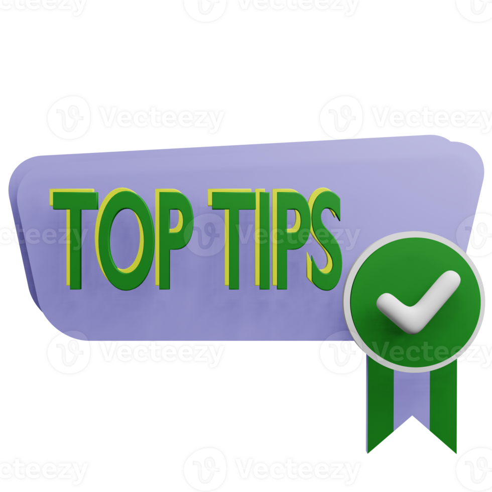 3 D illustration of tips and trick icon png