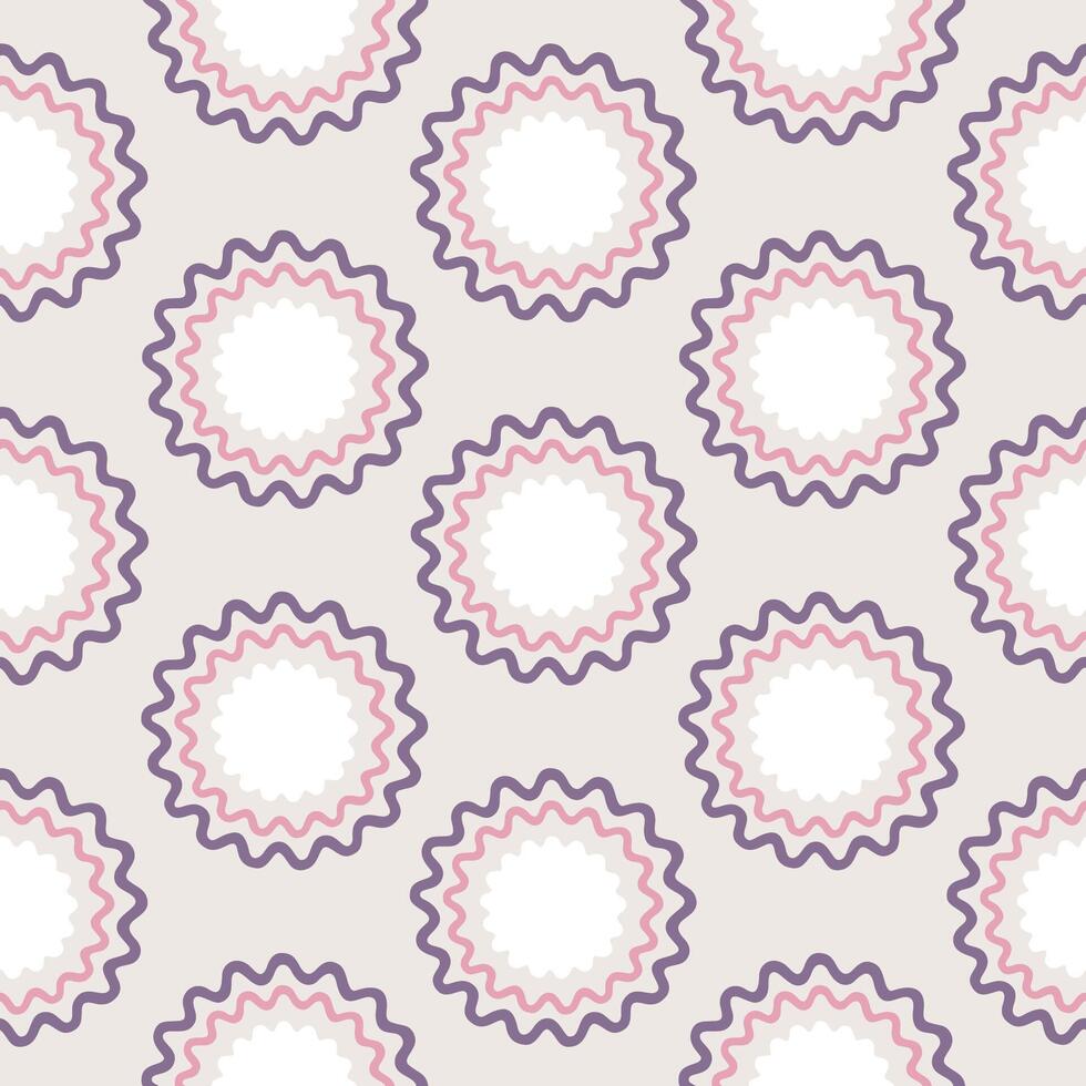 Wavy rounded lines pattern - 2 vector