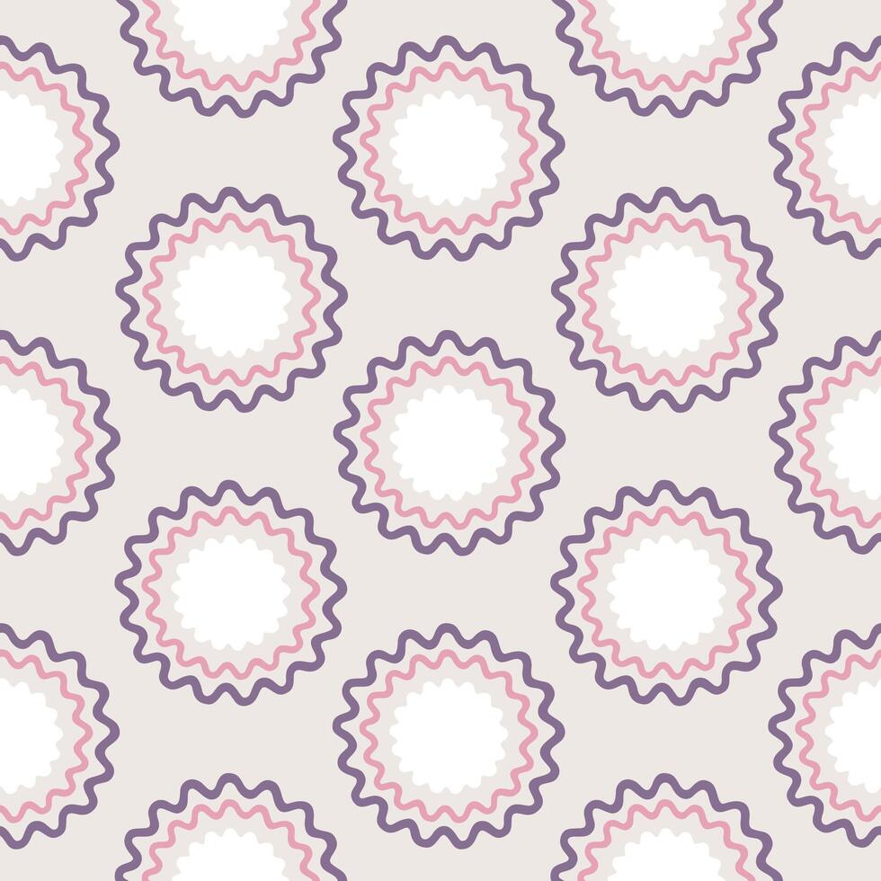 Wavy rounded lines pattern - 2 vector