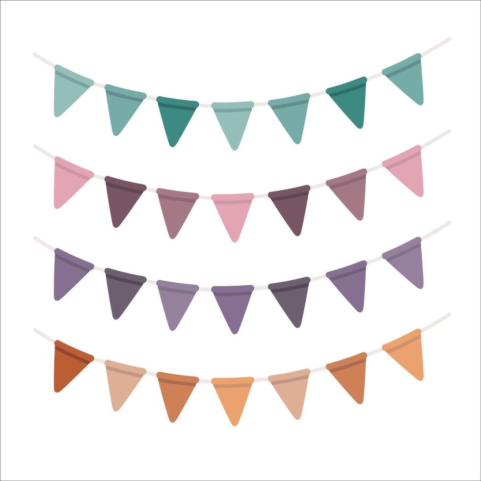 Party flags set vector