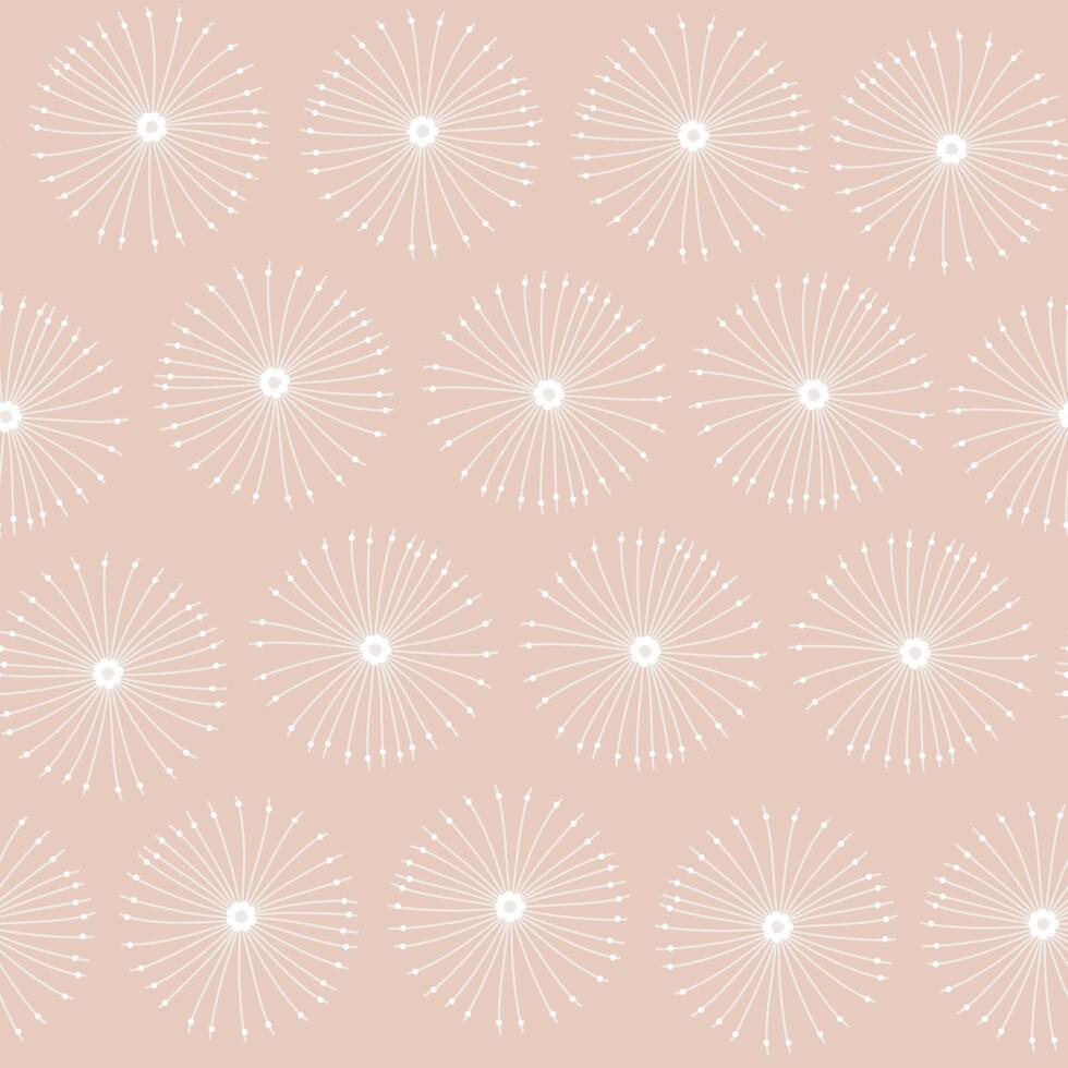 Abstract fluffy dandelion pattern vector