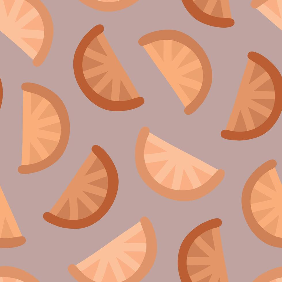 Orange slices pattern vector