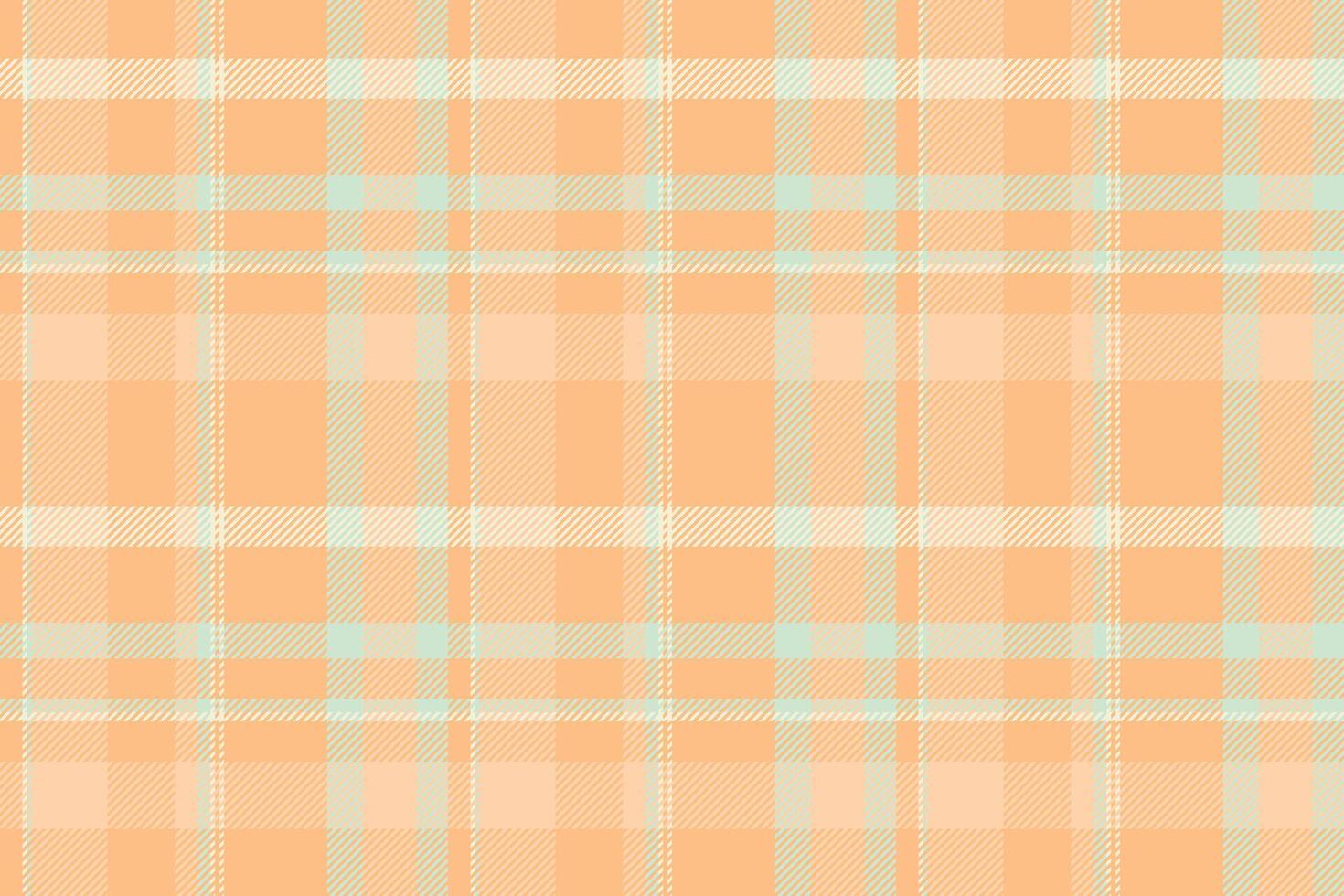 Painting texture seamless plaid, material check pattern fabric. Curtain background textile vector tartan in orange and light colors.