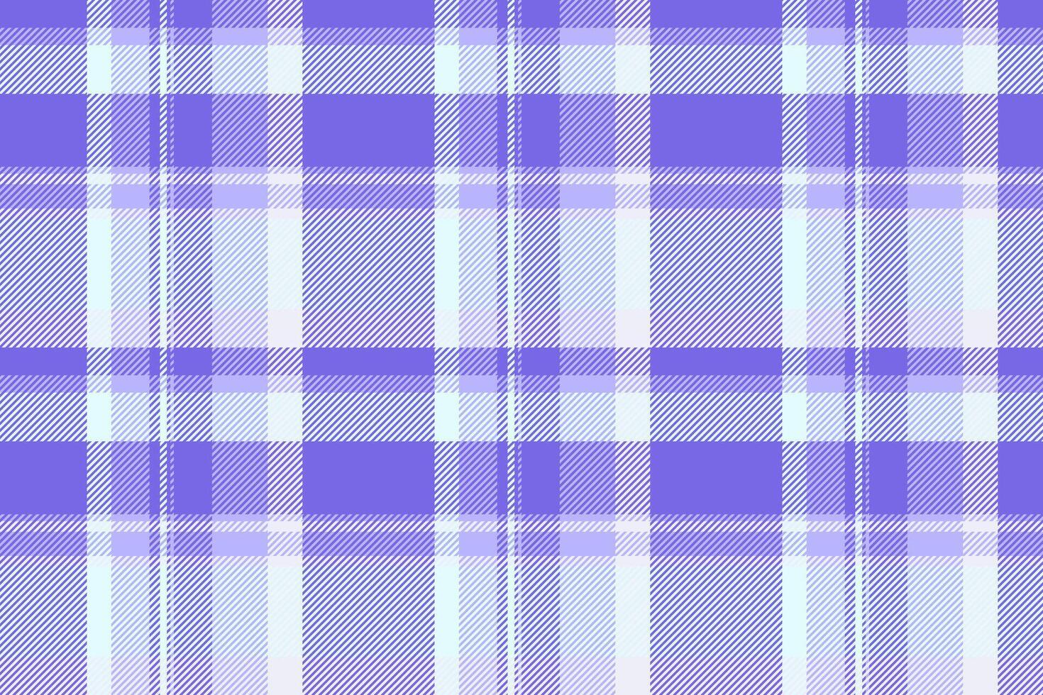 Thread plaid check pattern, scratched textile vector seamless. Illustration tartan texture background fabric in indigo and light cyan colors.