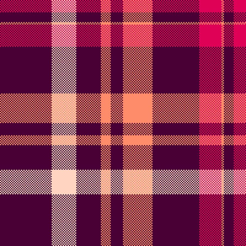Plaid check seamless of tartan textile pattern with a vector fabric background texture.