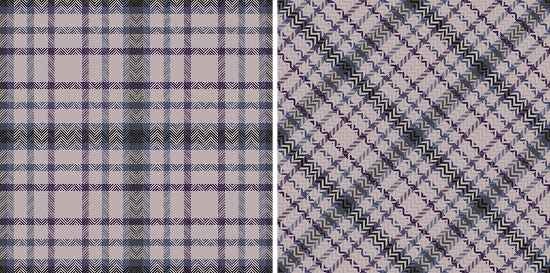 Check background texture of fabric tartan pattern with a plaid textile vector seamless. Set in night colors. Elegant tablecloths for special occasions.