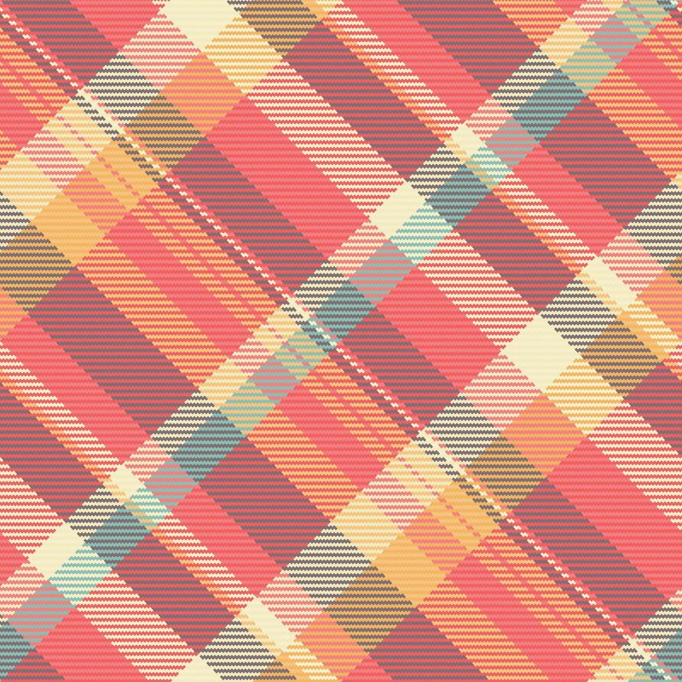 Sexual texture background check, school fabric textile vector. Endless plaid seamless pattern tartan in red and pastel colors. vector