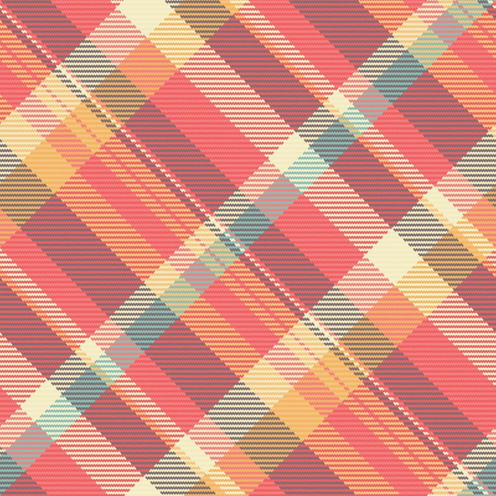 Sexual texture background check, school fabric textile vector. Endless plaid seamless pattern tartan in red and pastel colors. vector