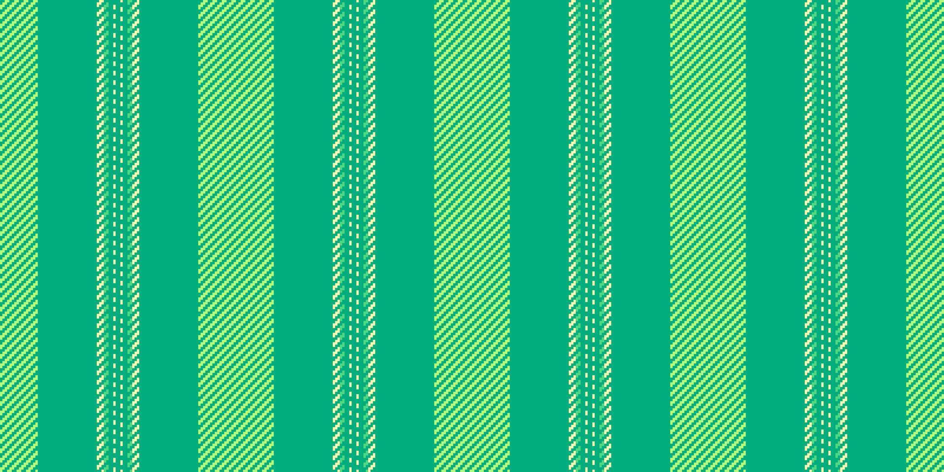 Conceptual fabric background vertical, dreamy lines pattern texture. Elegance textile seamless vector stripe in teal and green colors.