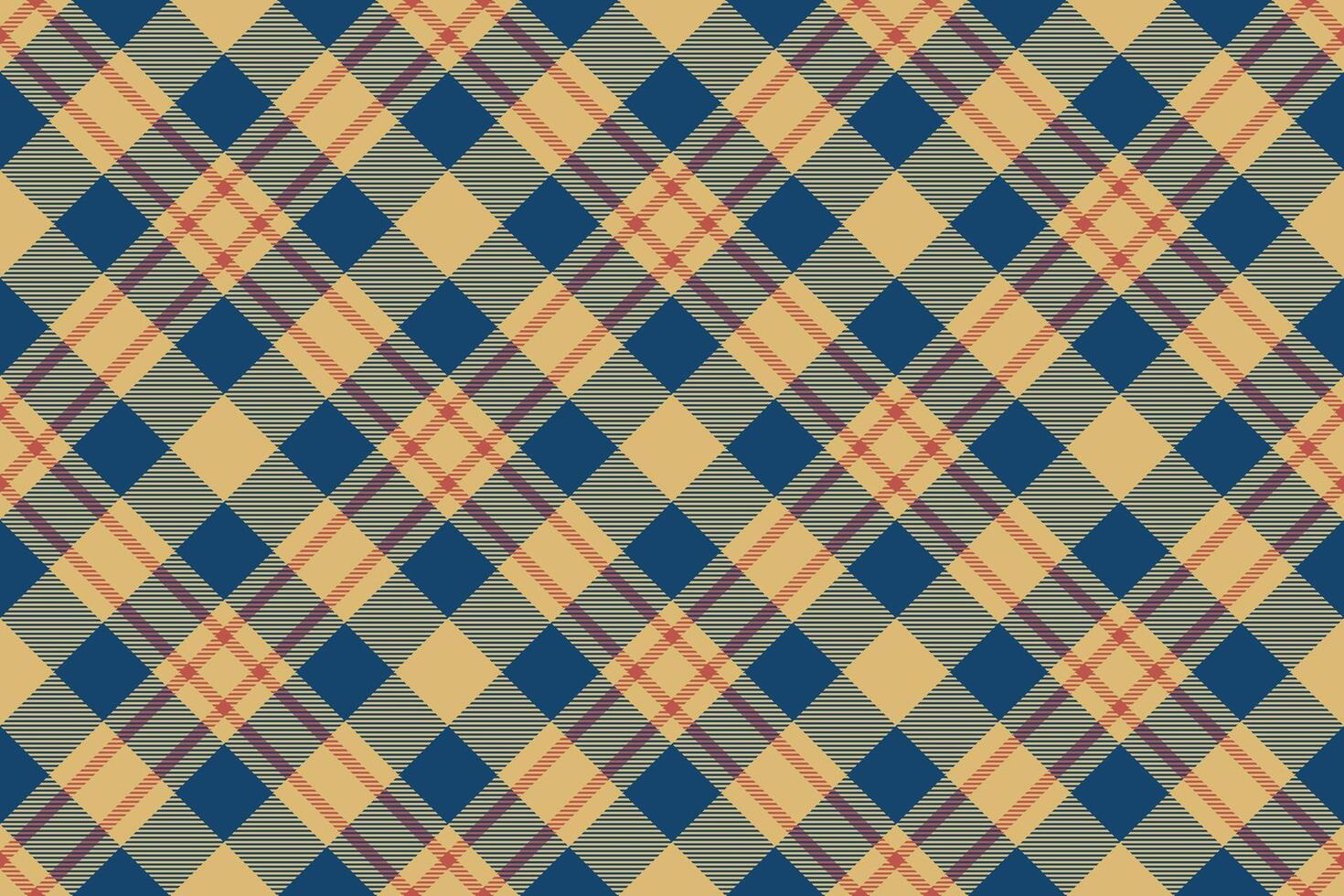 Tartan plaid background, diagonal check seamless pattern. Vector fabric texture for textile print, wrapping paper, gift card, wallpaper.