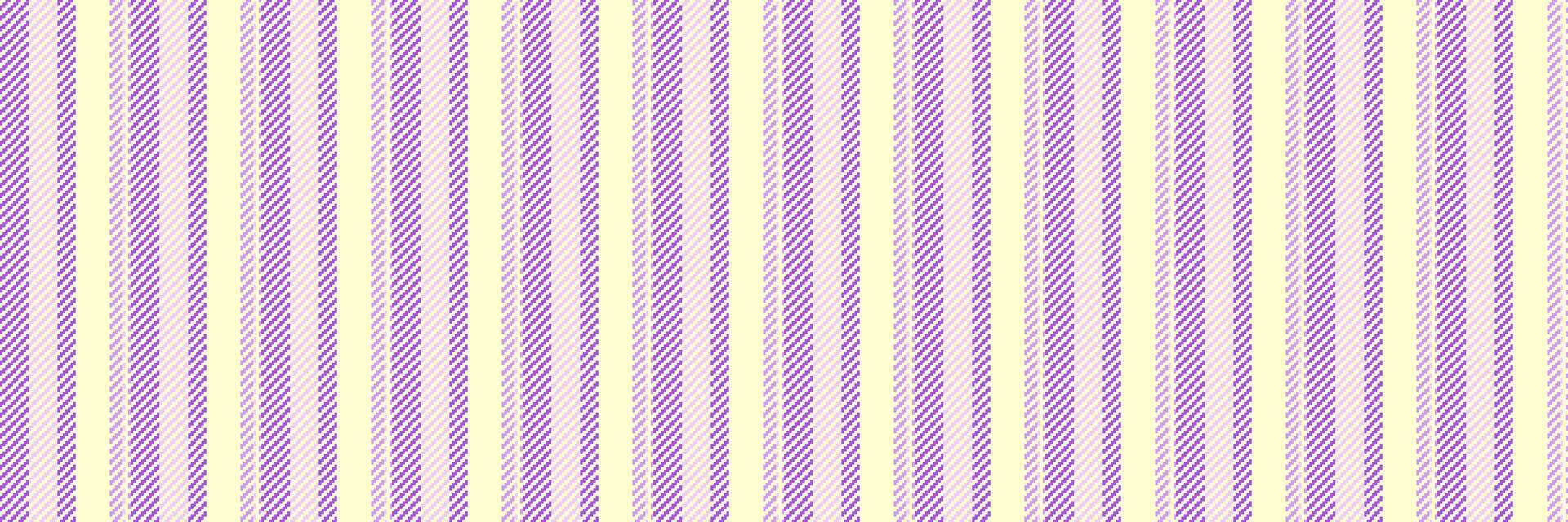 Manufactory background vector vertical, repetition seamless pattern lines. Durable stripe texture textile fabric in lemon chiffon and violet colors.