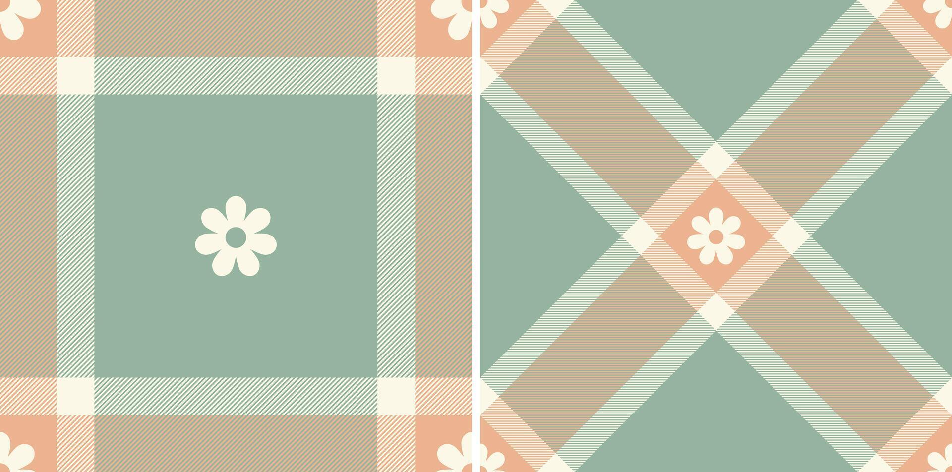 Spring gingham pattern, seamless checked plaids. Pastel vichy background for tablecloth, napkin, dress, Easter holiday textile design. vector