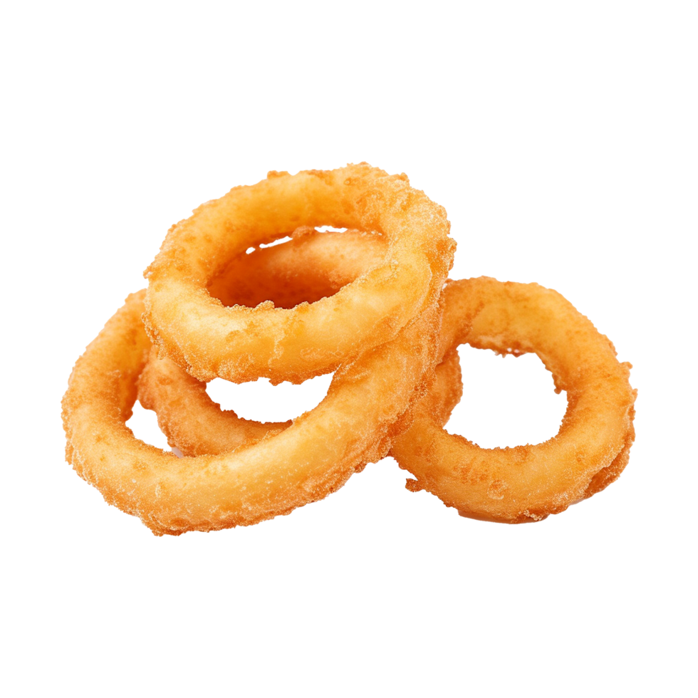 AI generated Fried onion ring isolated on transparent background png