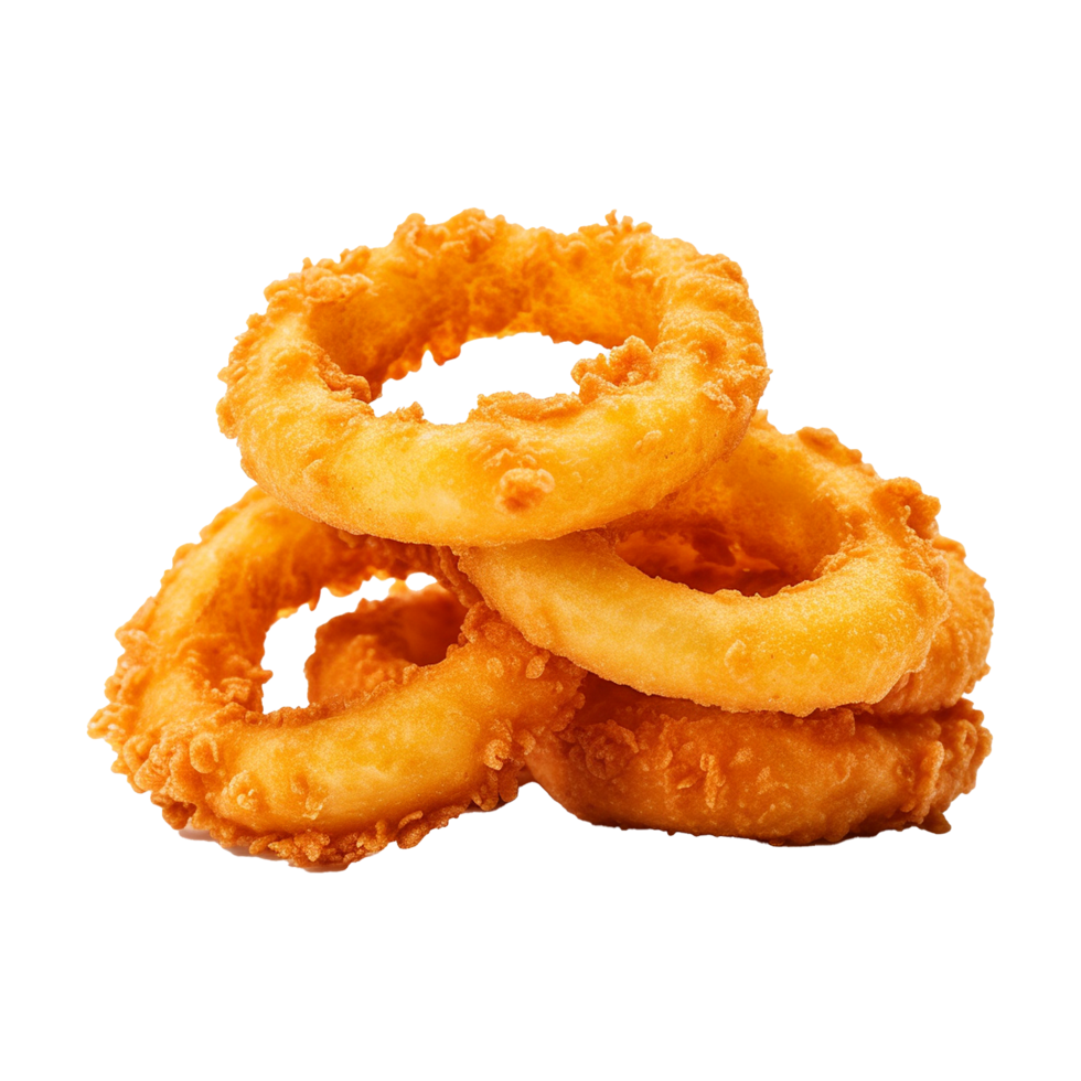 AI generated Fried onion ring isolated on transparent background png