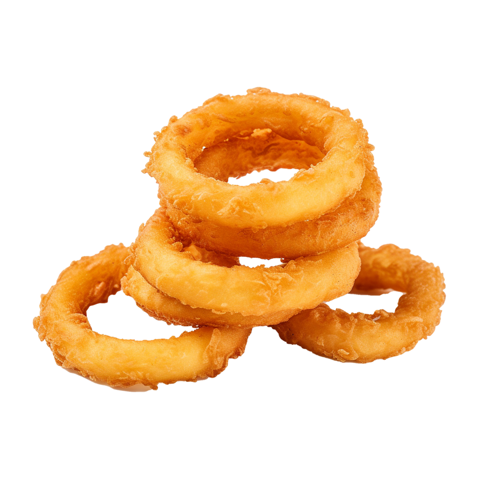 AI generated Fried onion ring isolated on transparent background png