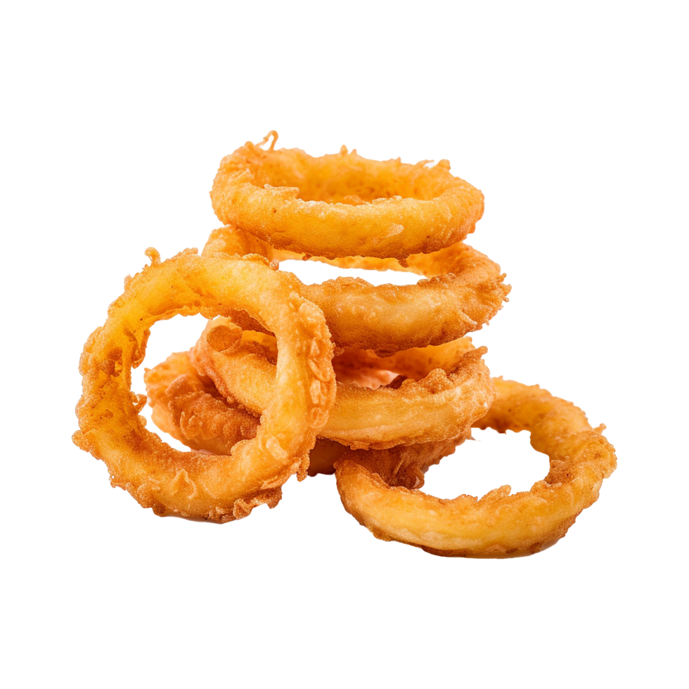 AI generated Fried onion ring isolated on transparent background png