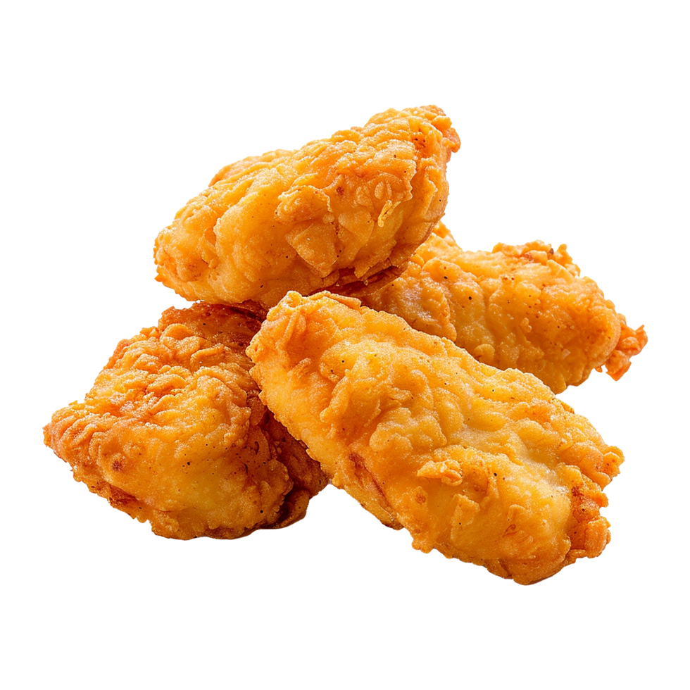 AI generated Tasty fried chicken png isolated on transparent background